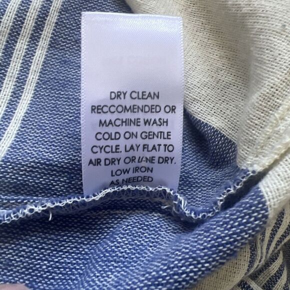 Apiece Apart Womens 0 Short Sleeve Boxy Top 100% Cotton Blue White Striped - Picture 9 of 9